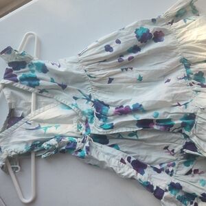 Tea Collection Floral Kids Dress - White and Purple